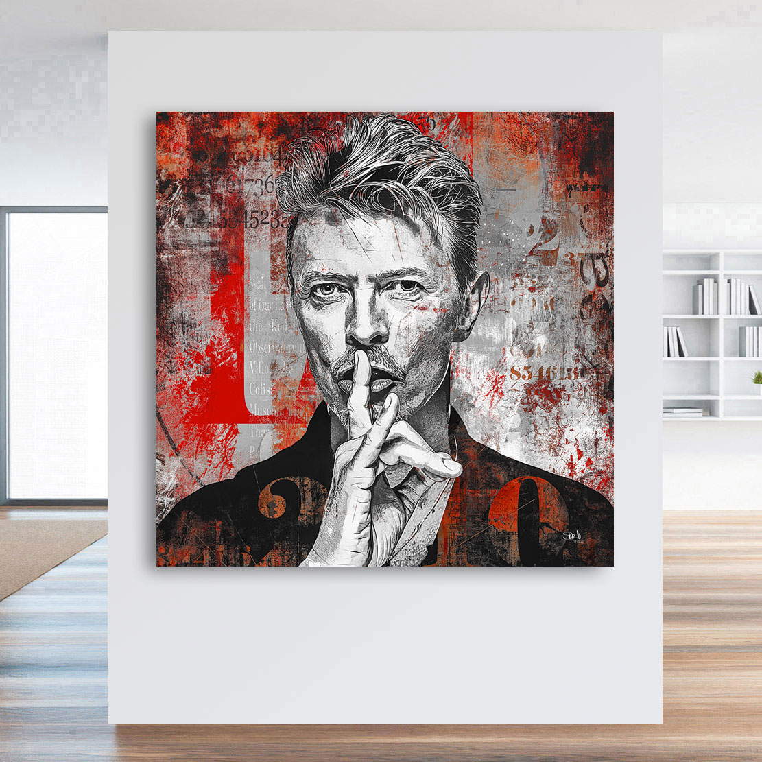 Wandbild Leinwandbild David Bowie Abstrakt
