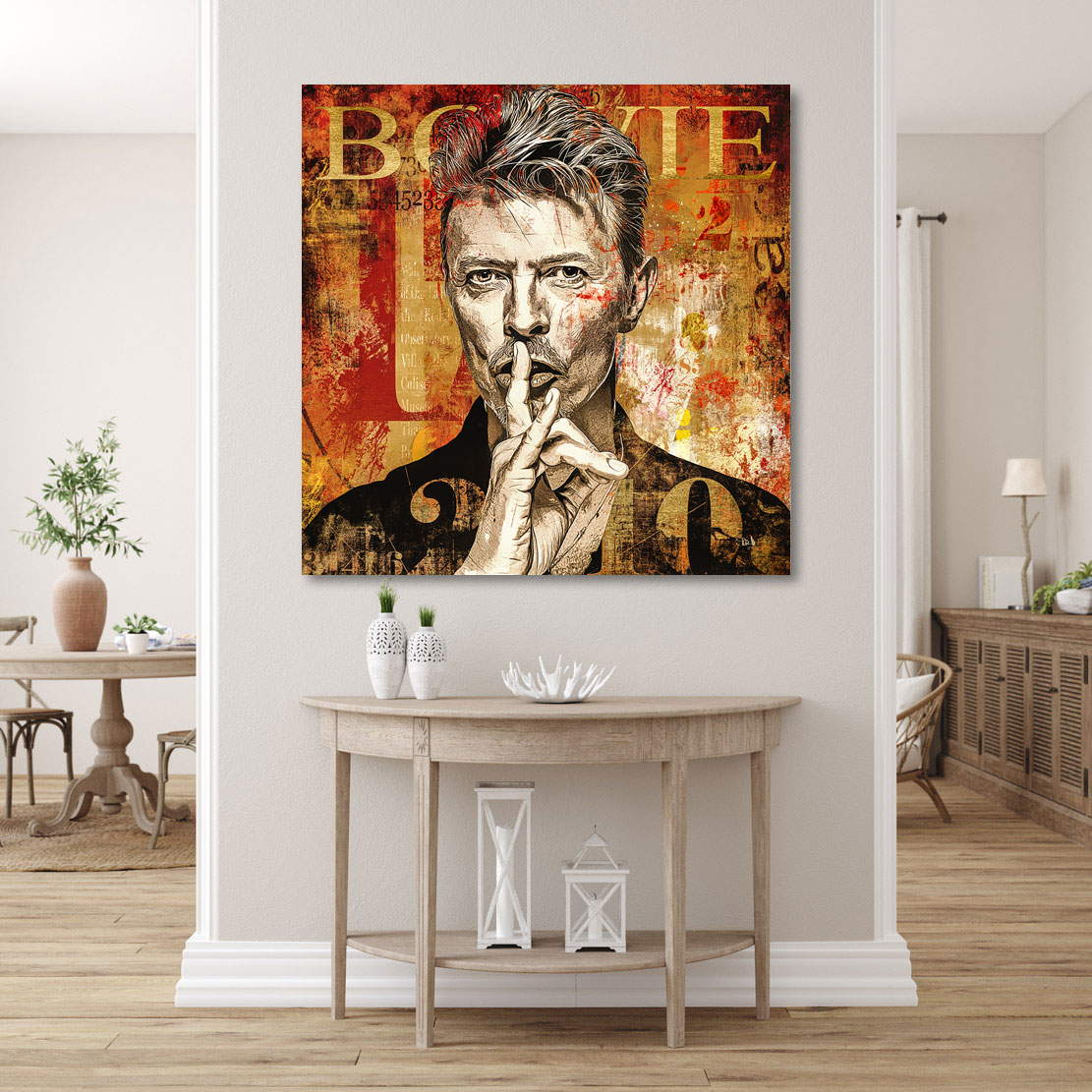 Wandbild Leinwandbild David Bowie Pop Art Vintage Style