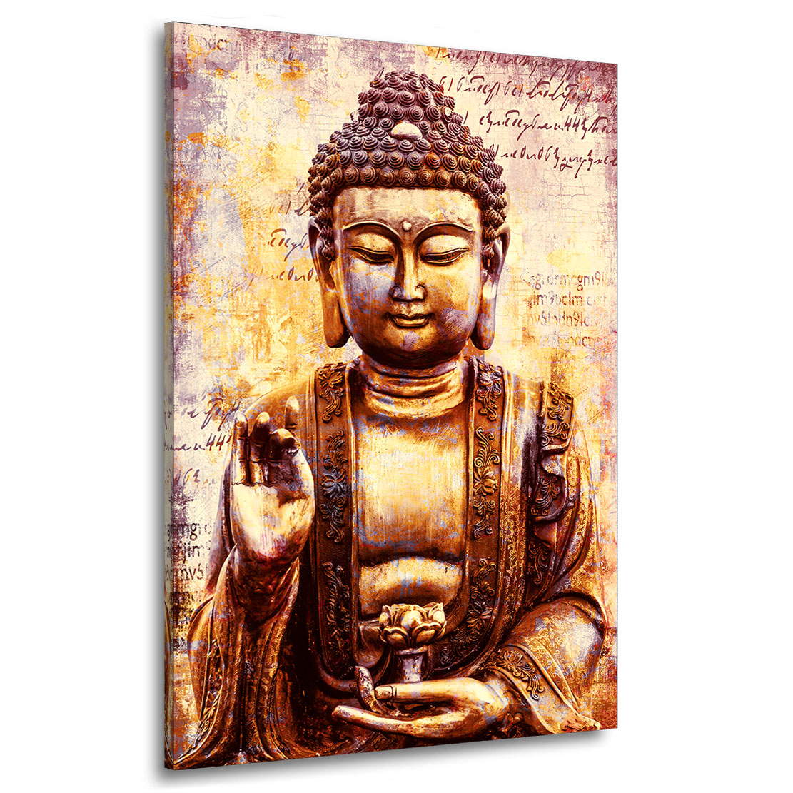 Wandbild Buddha Feng Shui Vintage