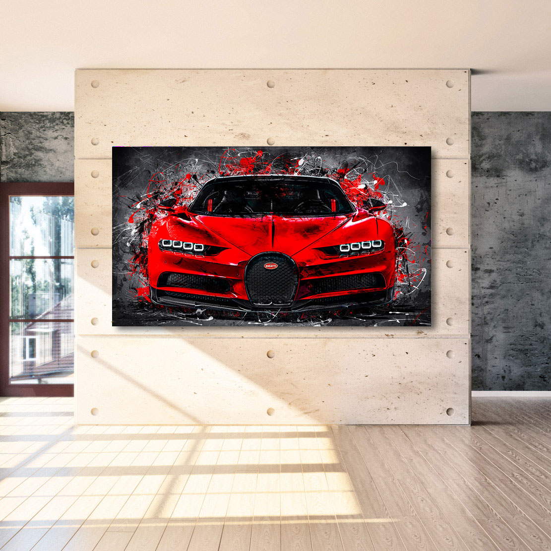 Auto Leinwandbild Bugatti Red Style