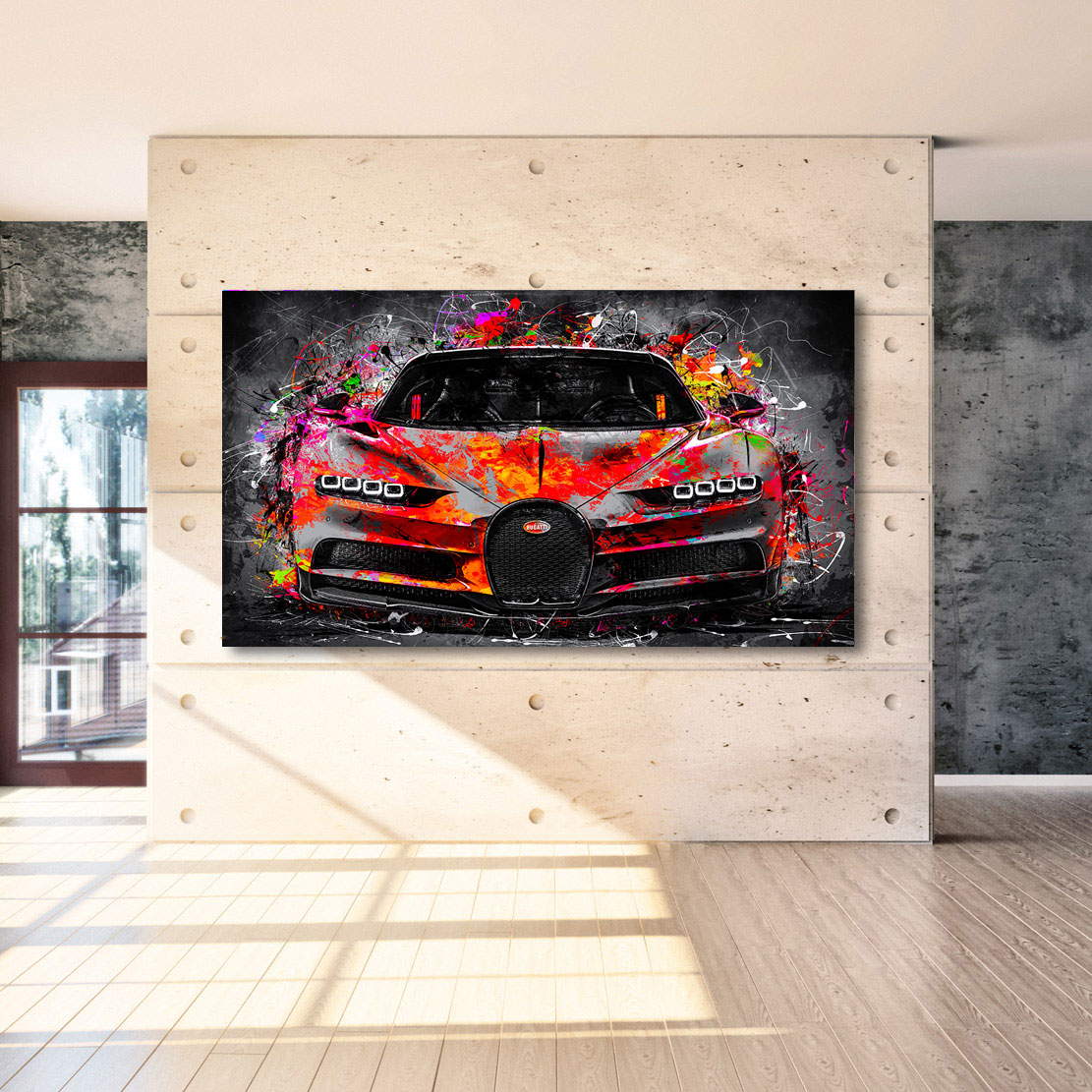 Auto Leinwandbild Bugatti Pop Art Style