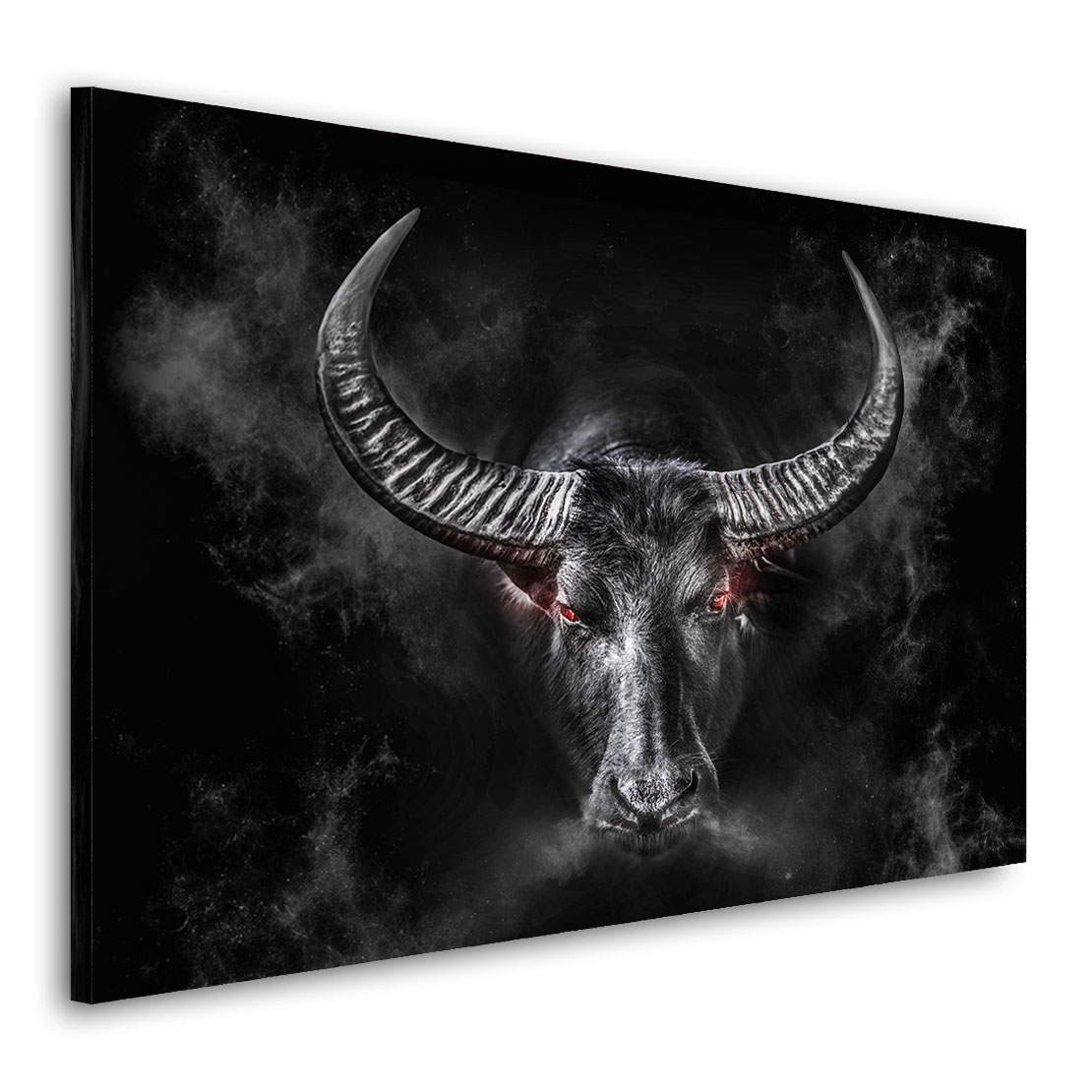 Wandbild Leinwandbild Stier Red Eyes