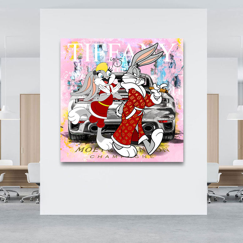 Pop Art Wandbild Tiffany Bunny 911