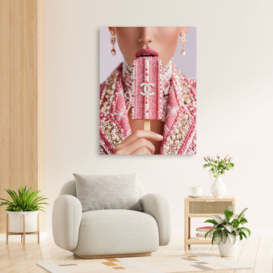 Chanel Pink Ice Wandbild