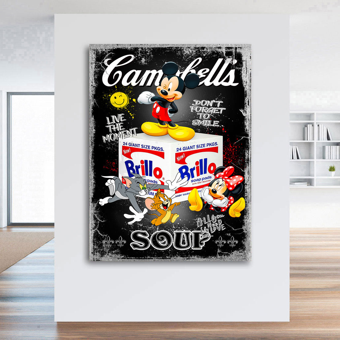 Leinwandbild Micky Brillo Pop Art Style