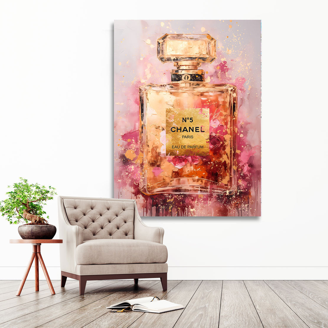 Wandbild Chanel Abstrakt Gold Style