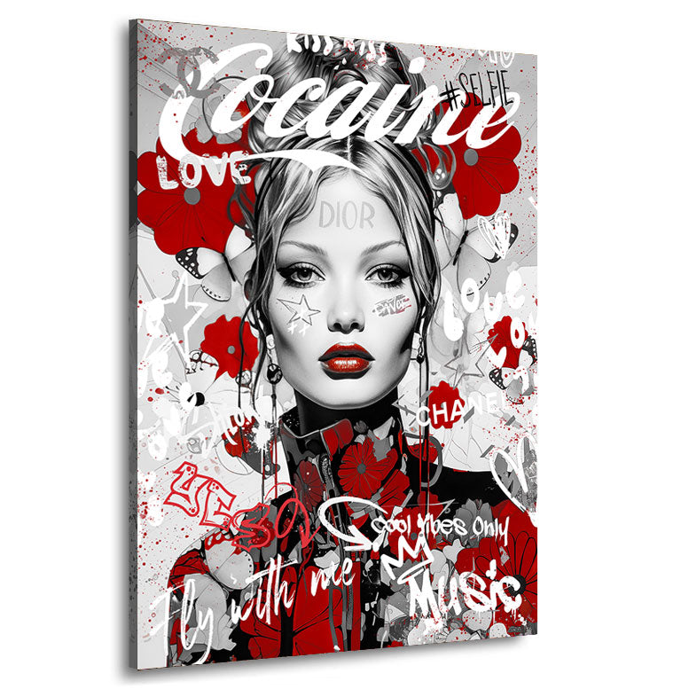 Pop Art Wandbild Cocaine Red Lifestyle