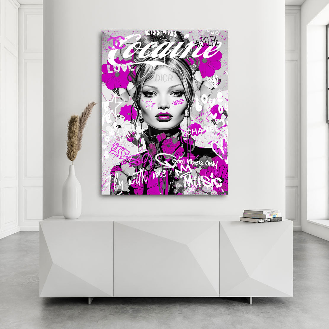 Pop Art Wandbild Cocaine Fly With Me