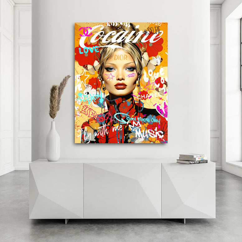 Pop Art Wandbild Cocaine Lifestyle