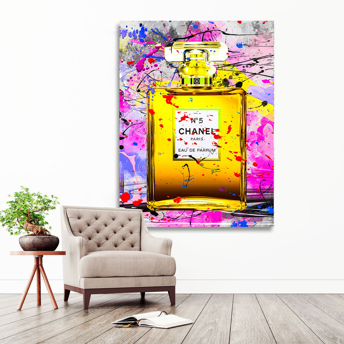 Wandbild Chanel Abstrakt Yellow Style