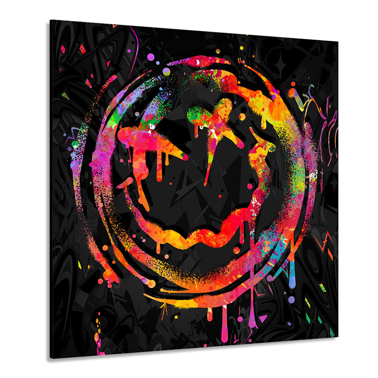 Pop Art Wandbild Smiley Abstrakt