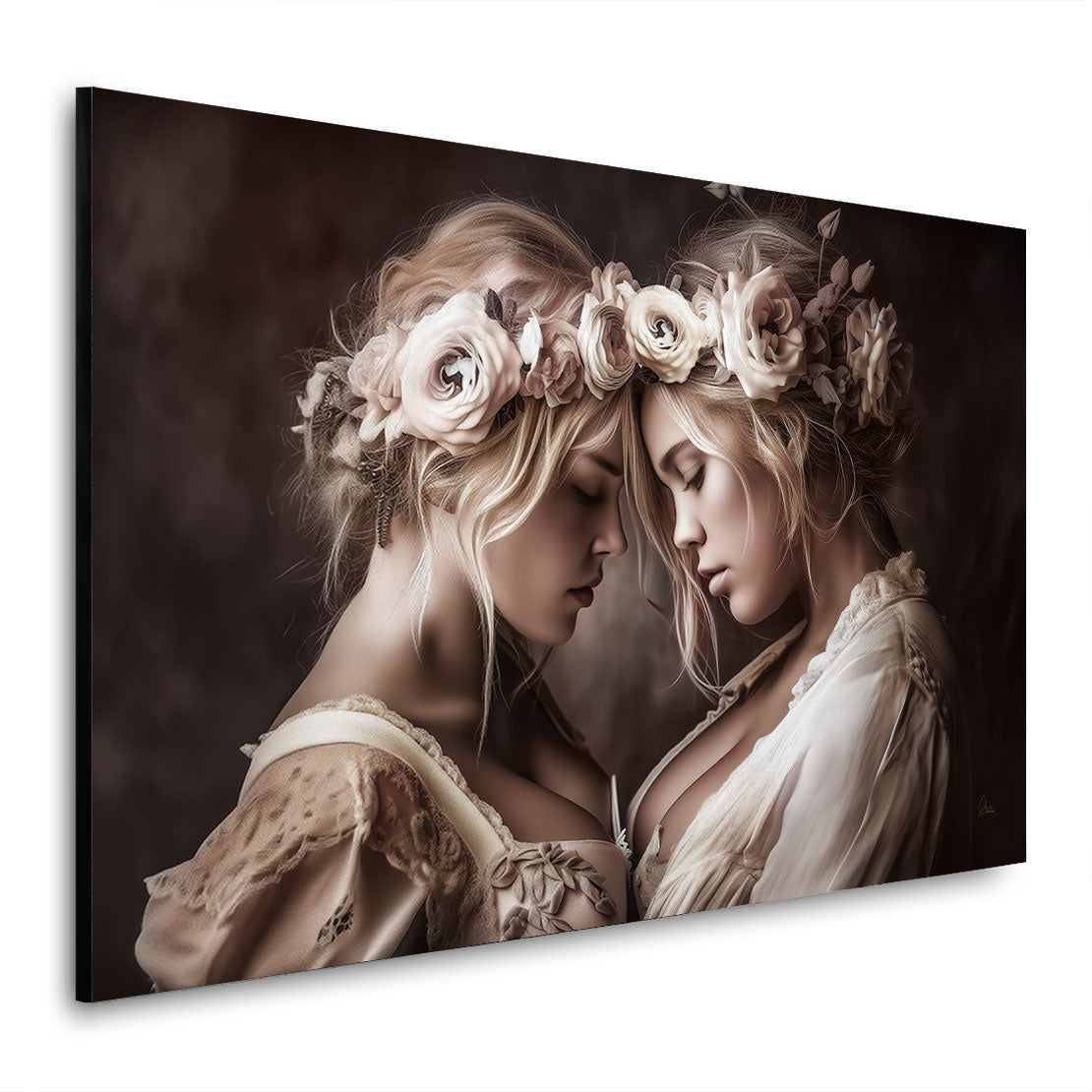 Romantic Grace Erotic Flower Women Wandbild