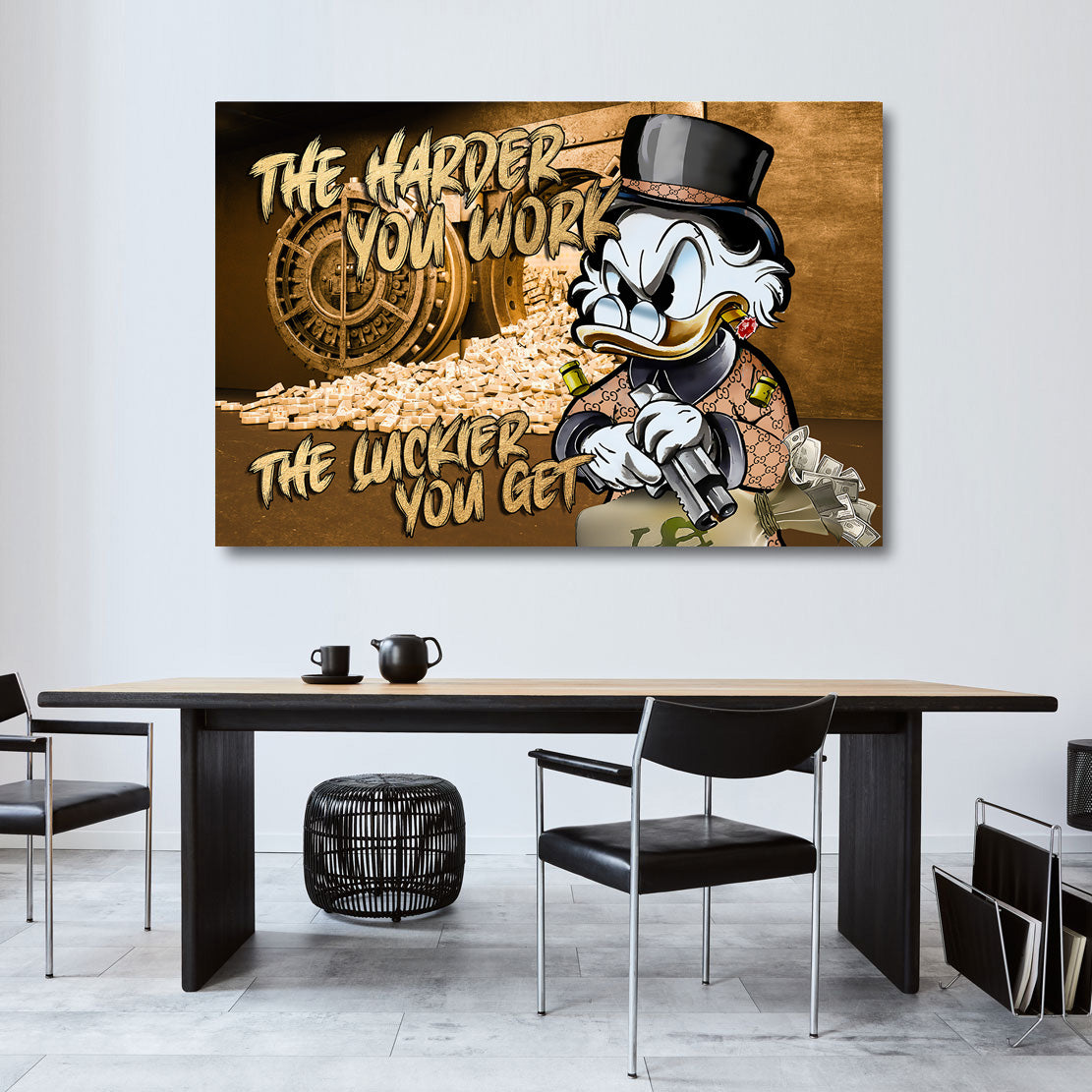 Motivations Leinwandbild Dagobert Luckier