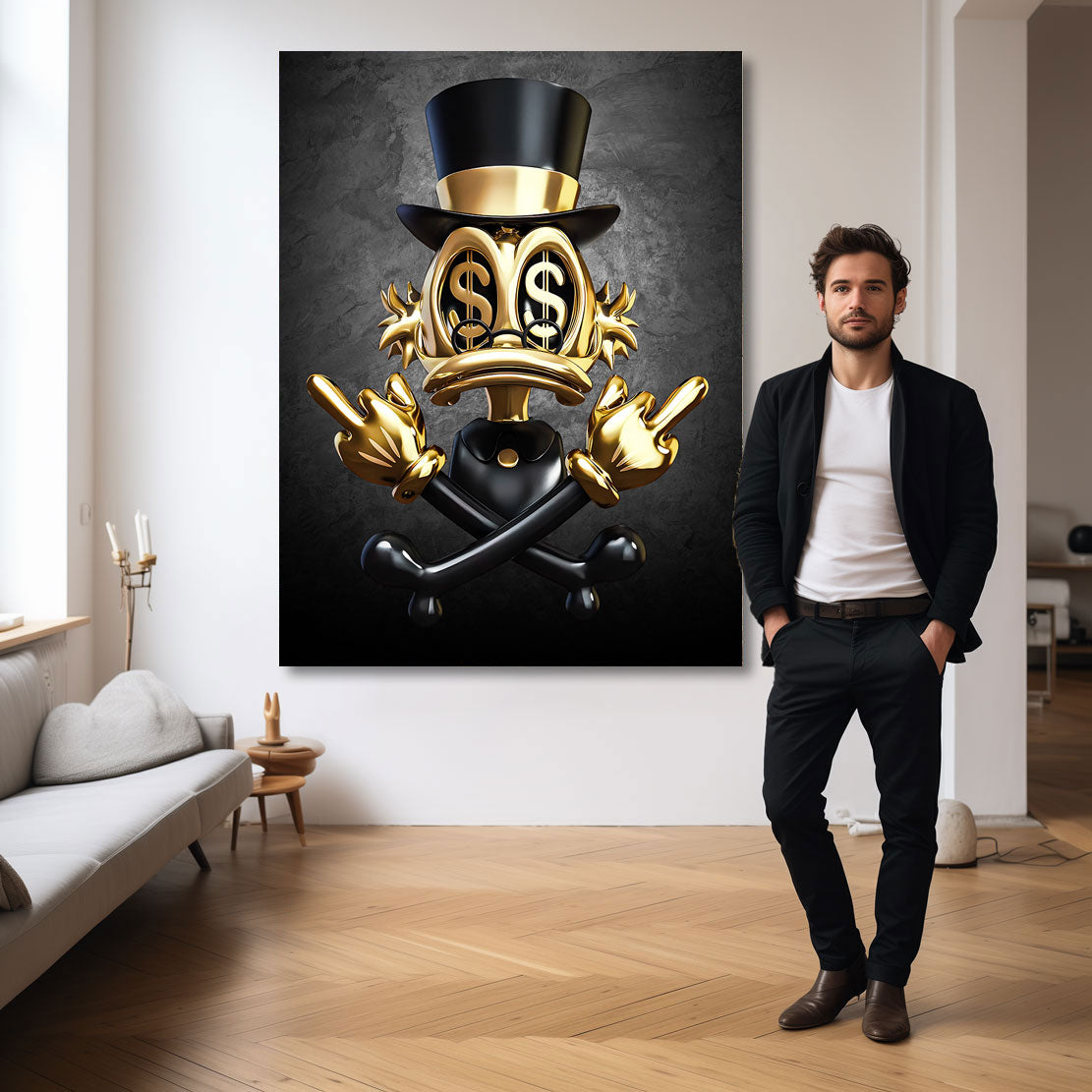 Wandbild Dagobert Totenkopf Dark Style