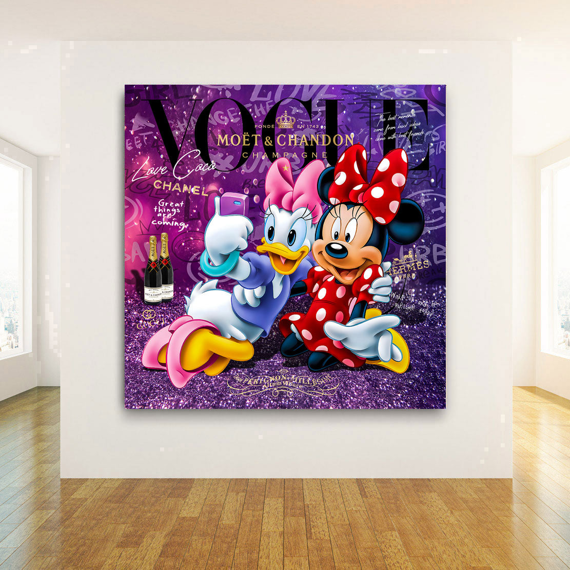 Leinwandbild Daisy & Minnie Vogue Pop Art
