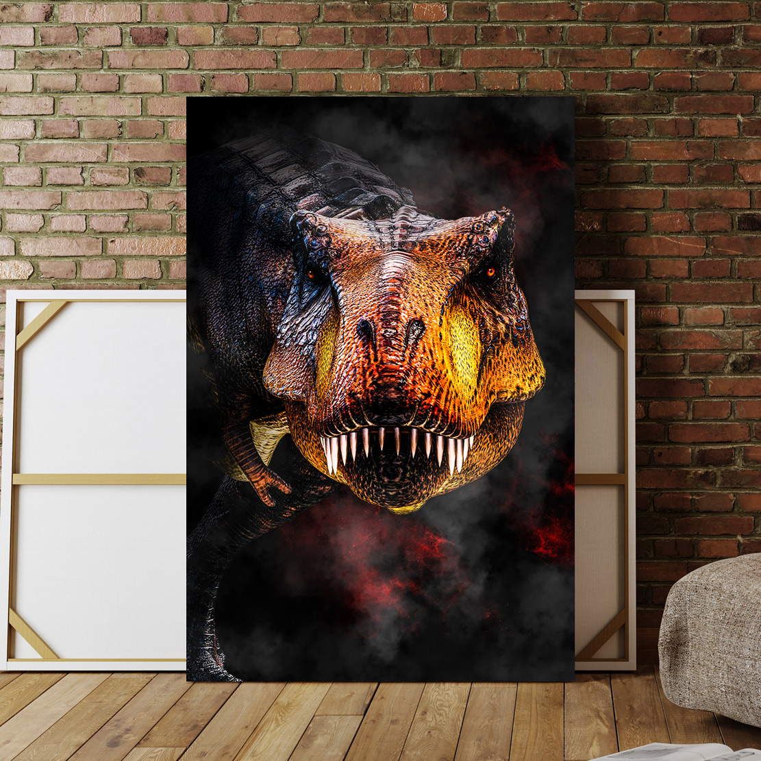 Wandbild T Rex Color Style