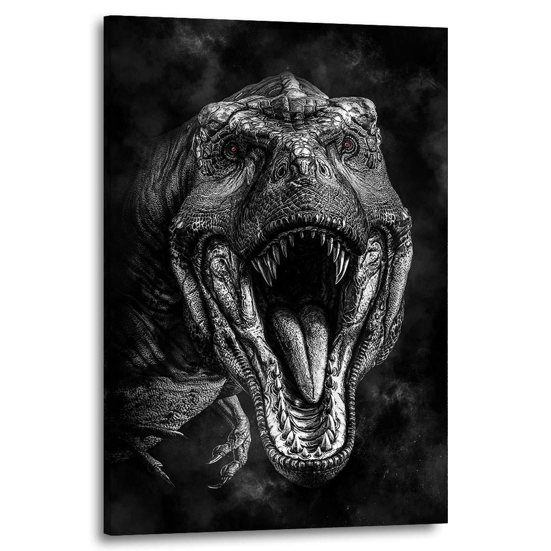 Wandbild Leinwandbild T Rex Black Style