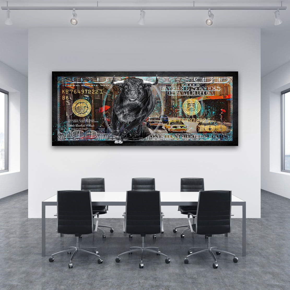 Wandbild Leinwandbild One Hundret Dollar New York