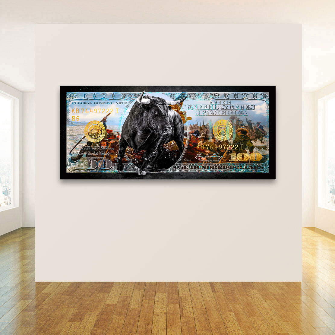 Wandbild Leinwandbild Money Revolution Modern