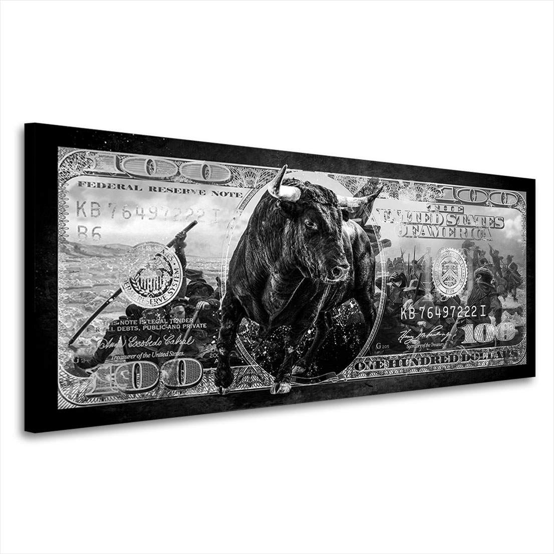 Wandbild Leinwandbild Money Revolution Dark Style