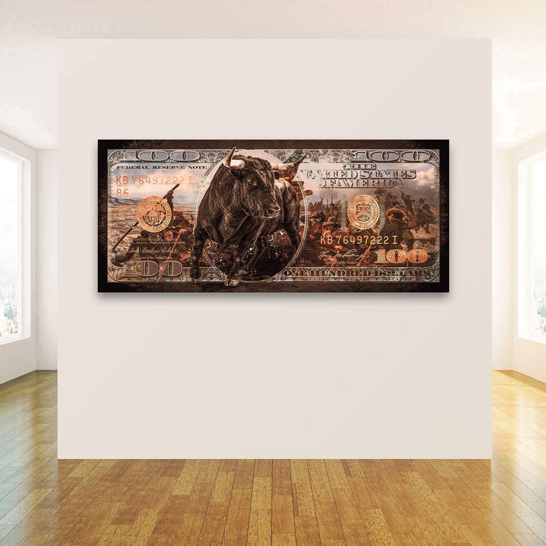 Wandbild Leinwandbild Money Revolution Vintage