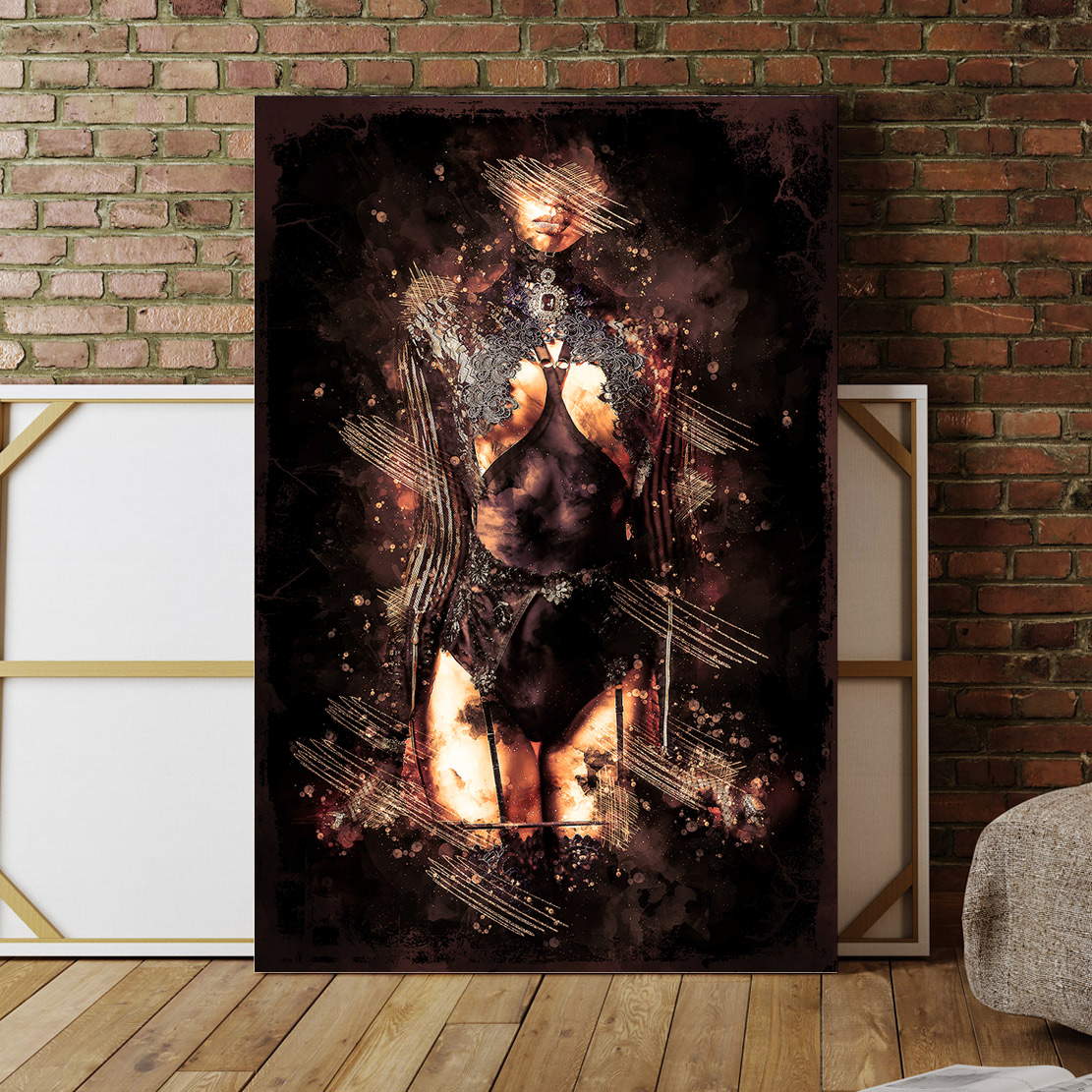 Wandbild Sensual Strict Woman Vintage Style