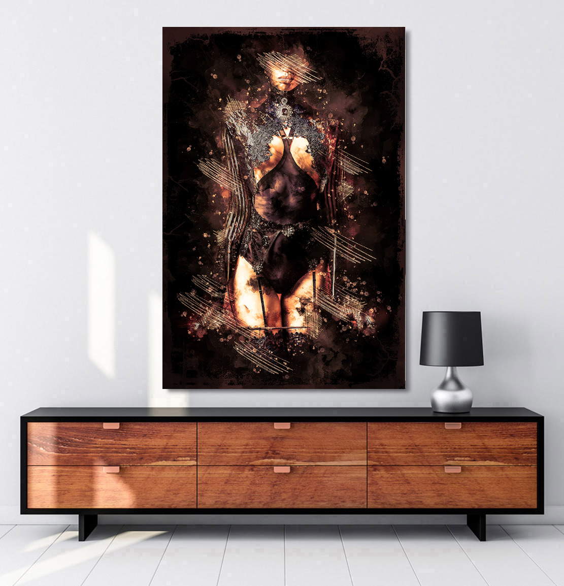 Wandbild Sensual Strict Woman Vintage Style