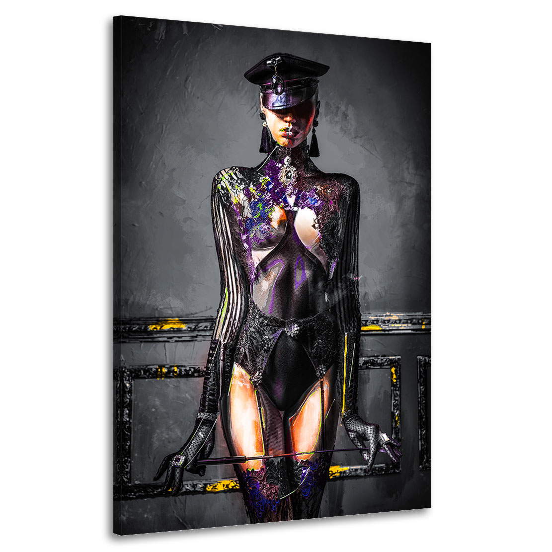 Wandbild Leinwandbild strict Woman Dark Style