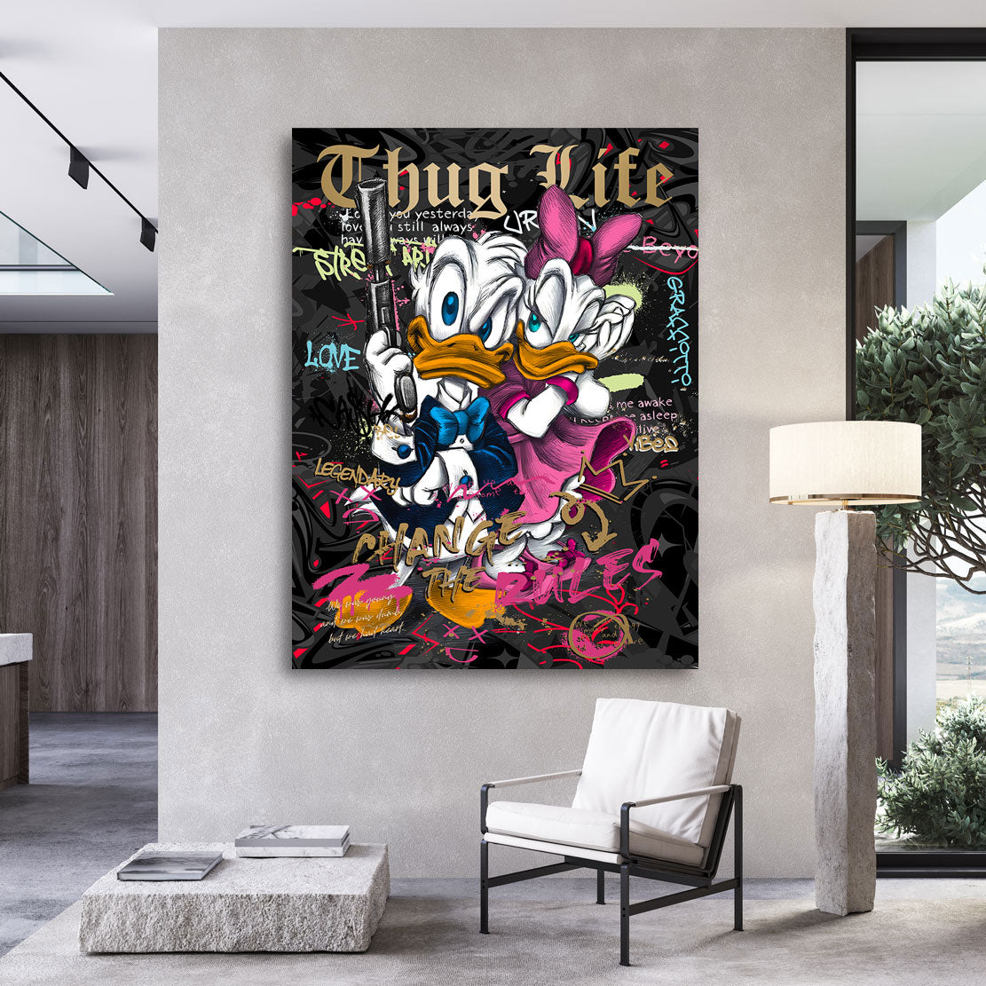 Pop Art Wandbild Donald & Daisy