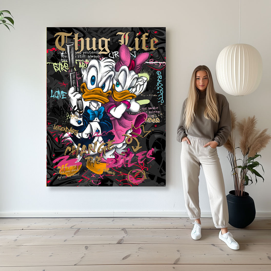 Pop Art Wandbild Donald & Daisy