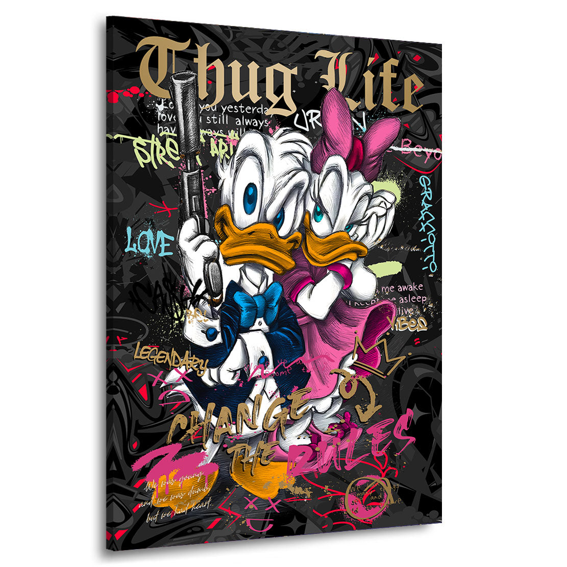 Pop Art Wandbild Donald & Daisy
