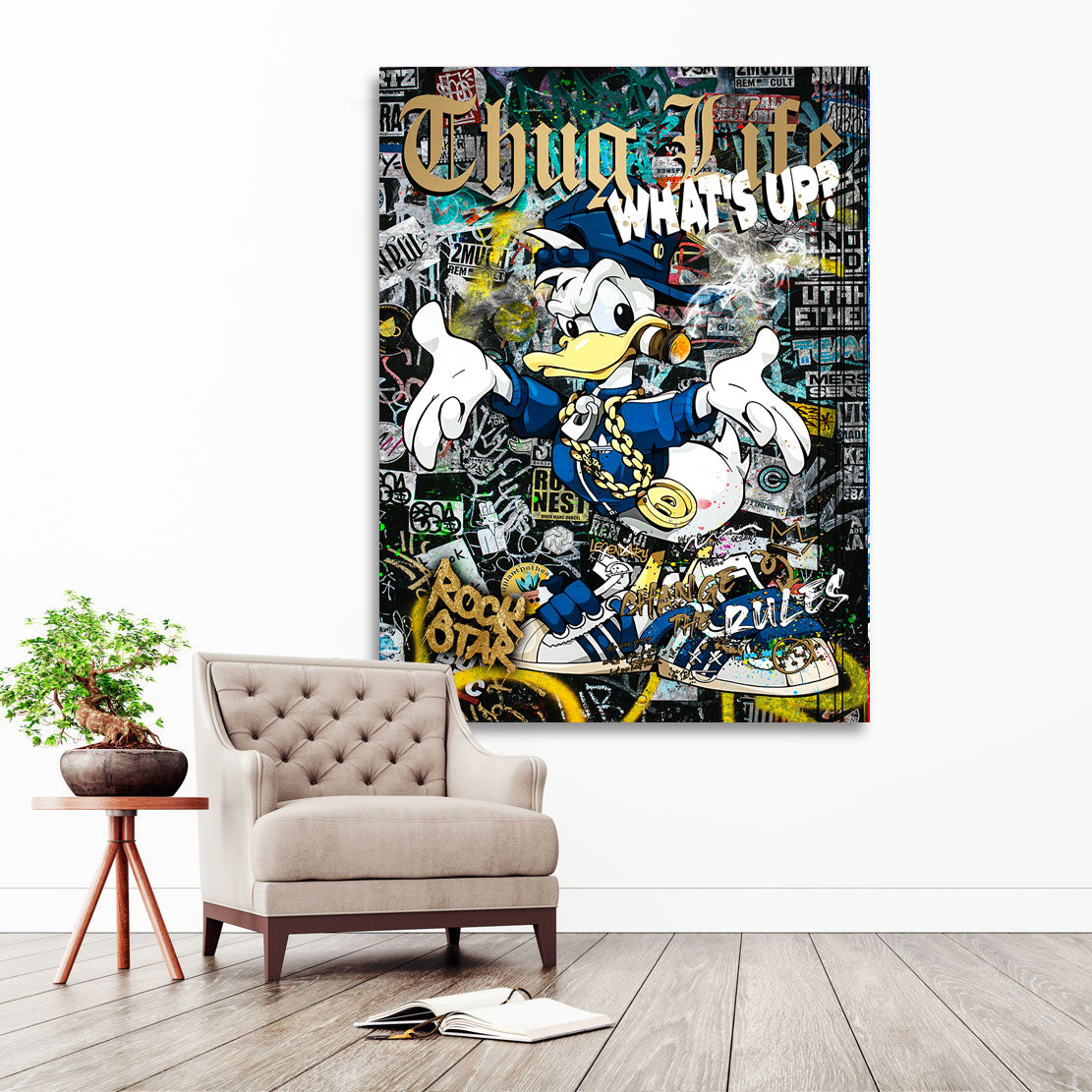 Pop Art Wandbild Donald Thug Life