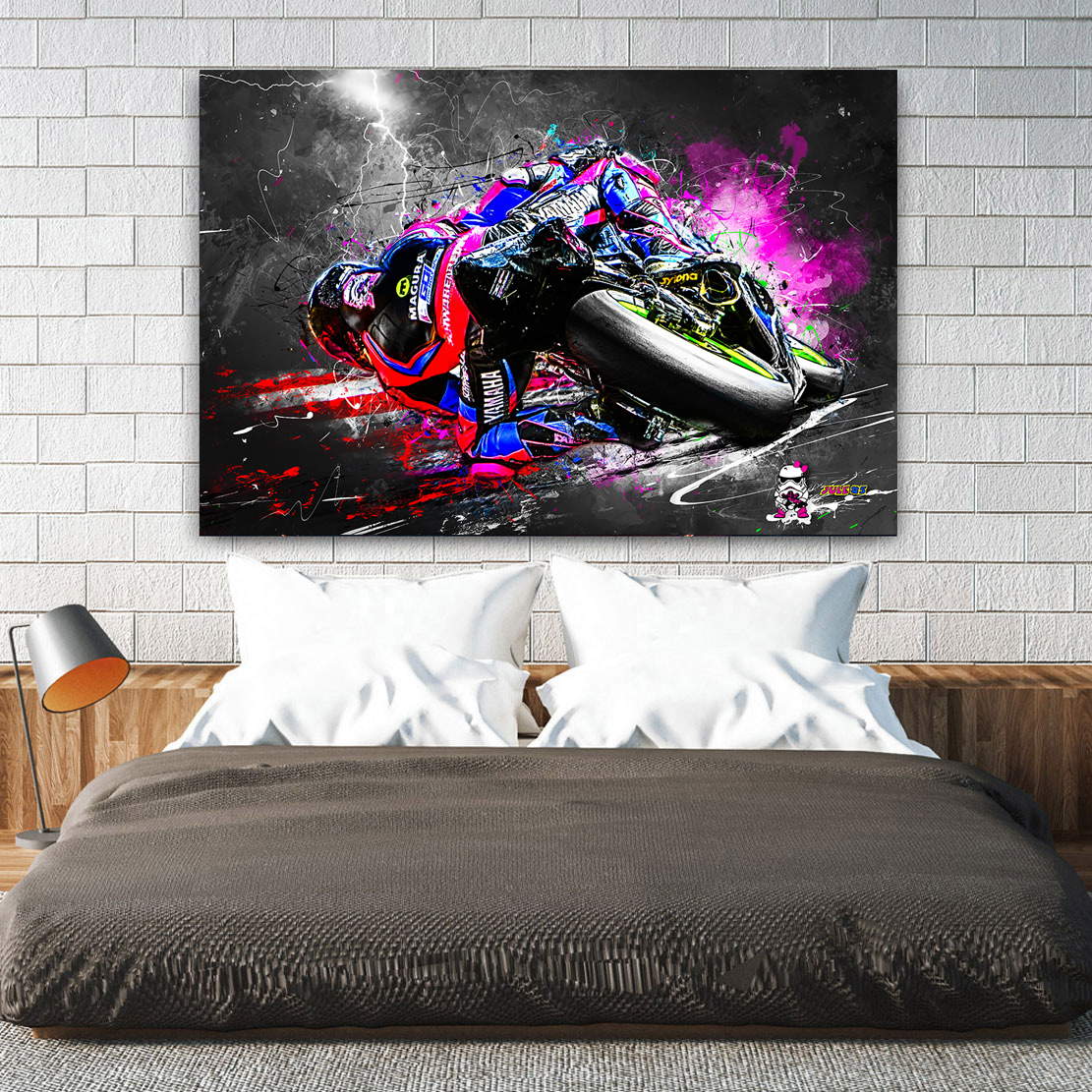 Wandbild Leinwandbild Sonderanfertigung Motorrad Stil1