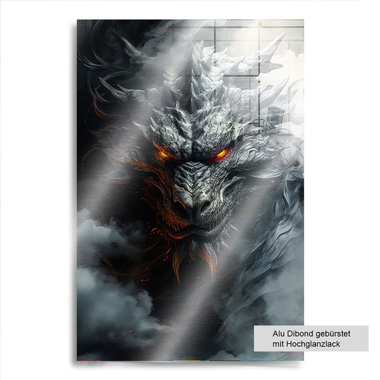 Tier Wandbild Dragon Dark Style