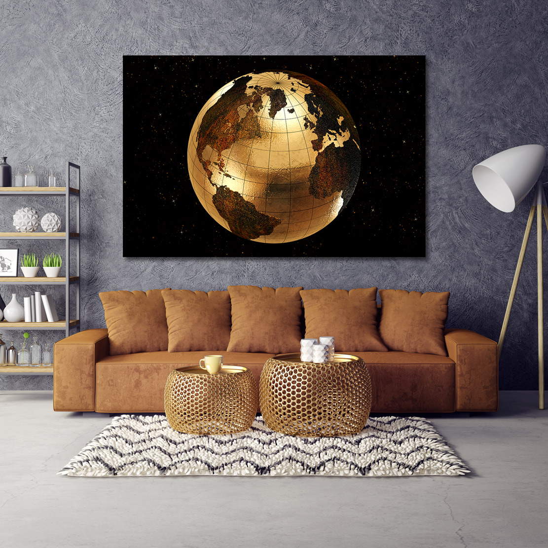 Wandbild Weltkugel Universum