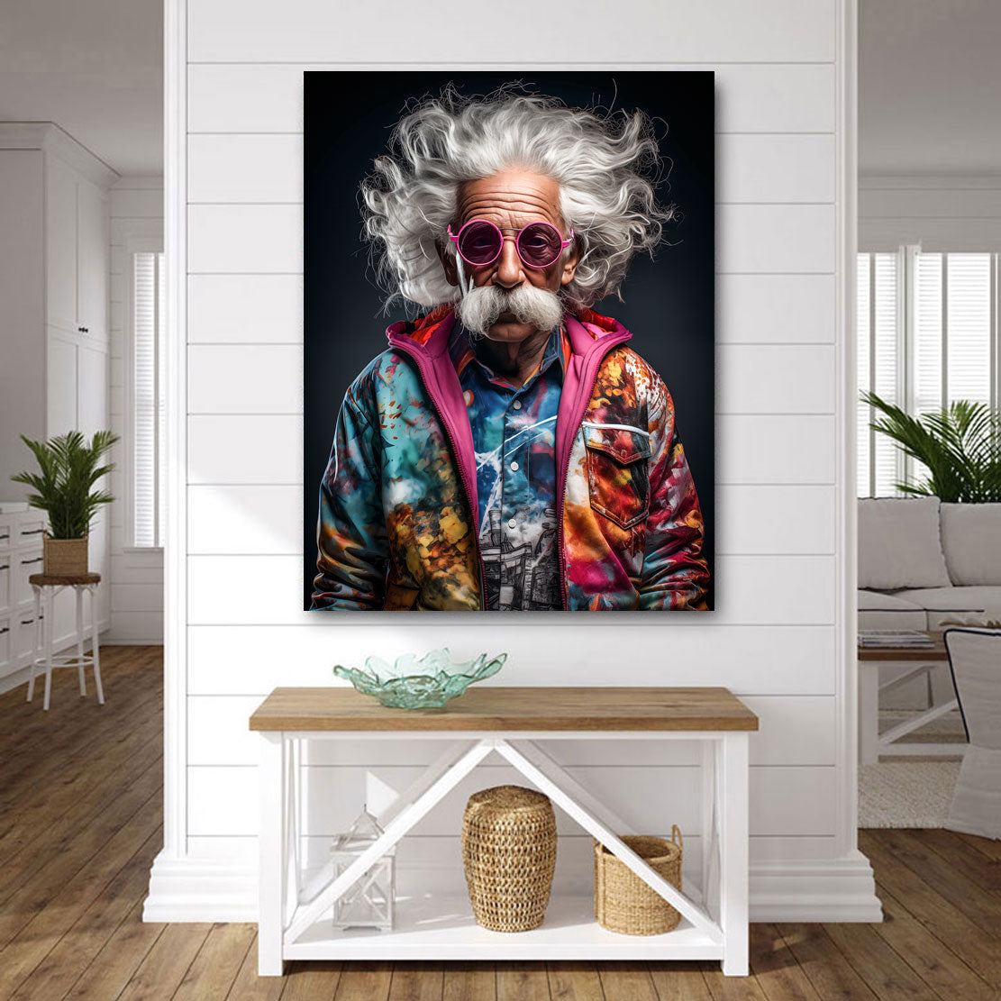 Pop Art Wandbild Albert Einstein Hipster Style