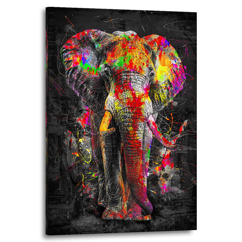 Wandbild Leinwandbild Elefant Abstrakt