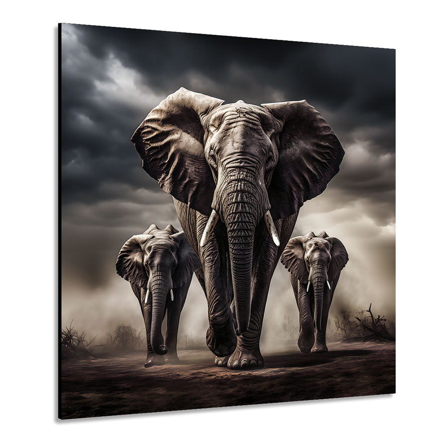 Tier Wandbild Elefanten Familie