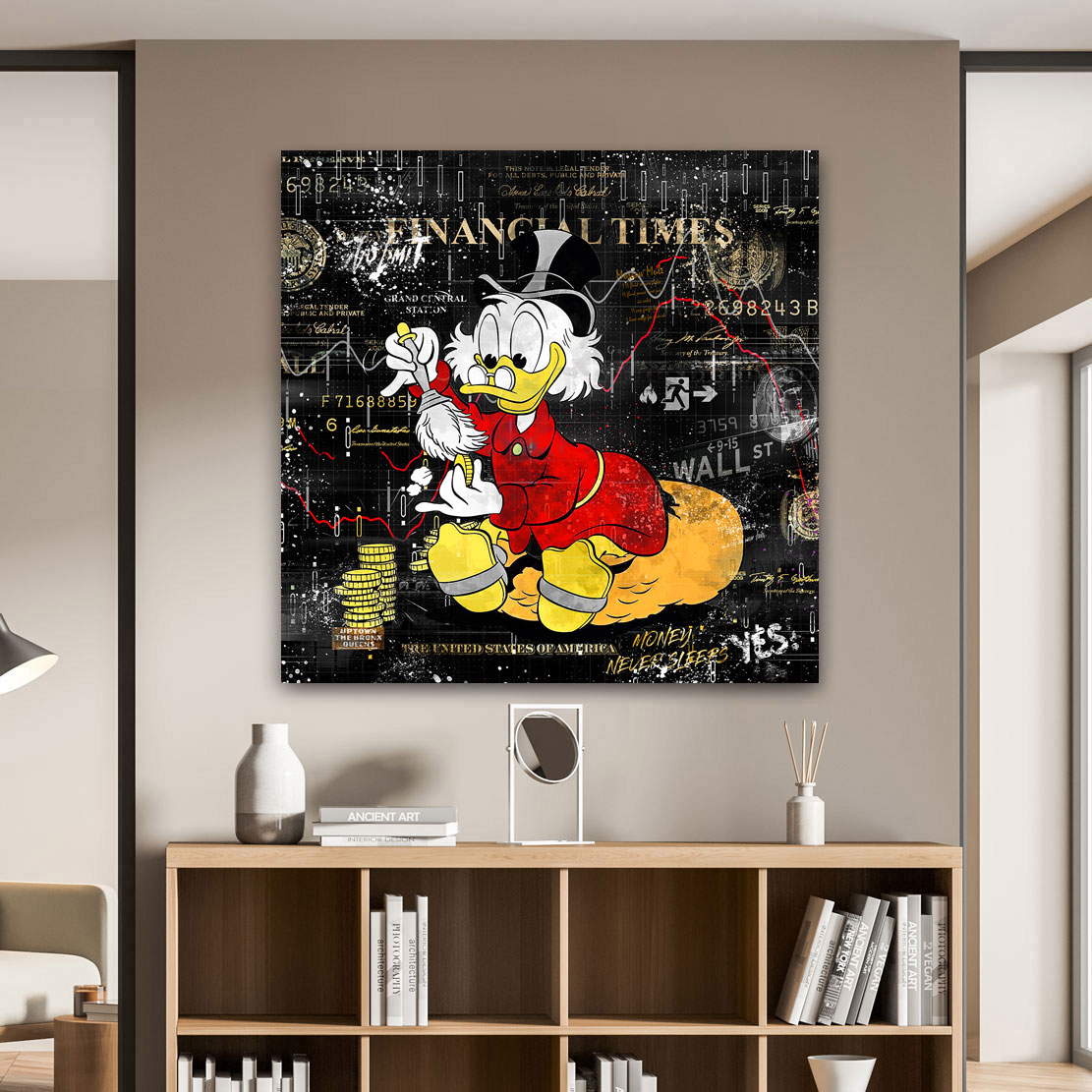 Leinwandbild Dagobert Money Broker Black Style