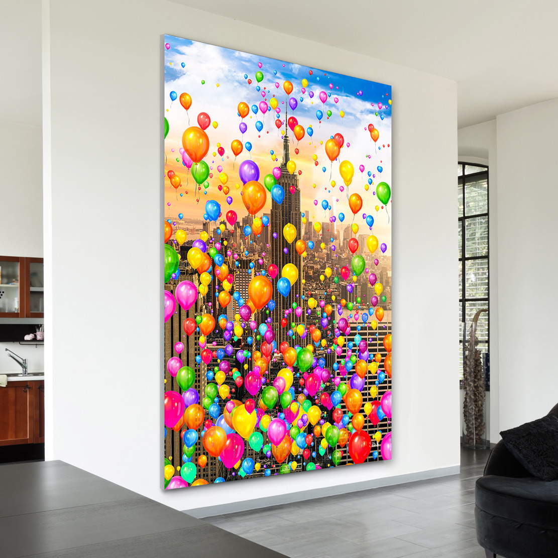 Wandbild Leinwandbild Ballons über New York