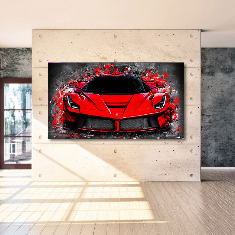 Auto Leinwandbild Ferrari La Ferrari Abstrakt
