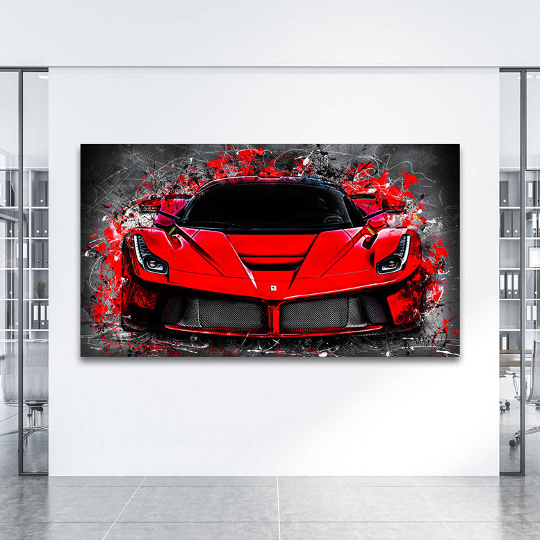 Auto Leinwandbild Ferrari La Ferrari Abstrakt
