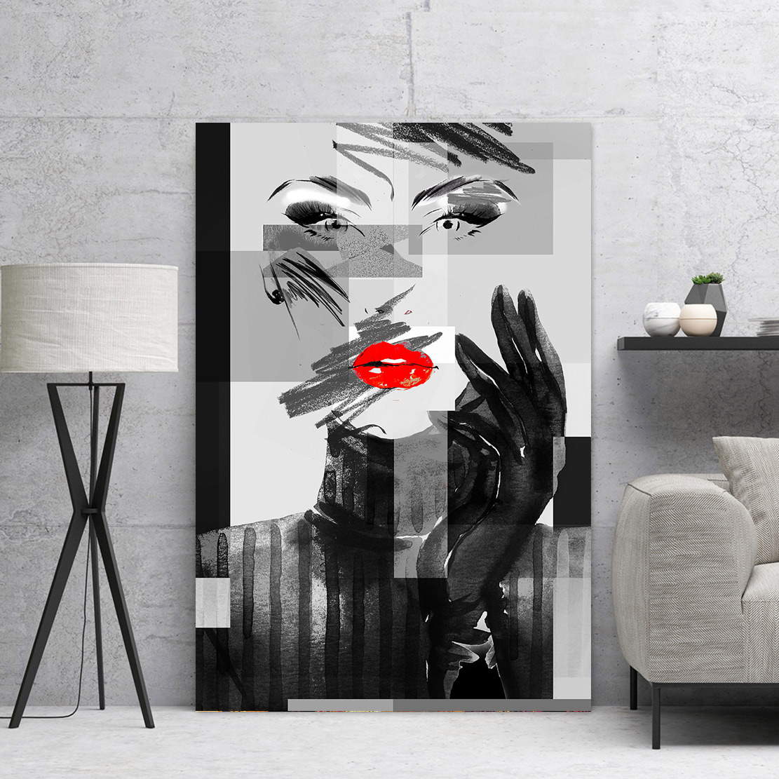 Wandbild Abstrakt Face
