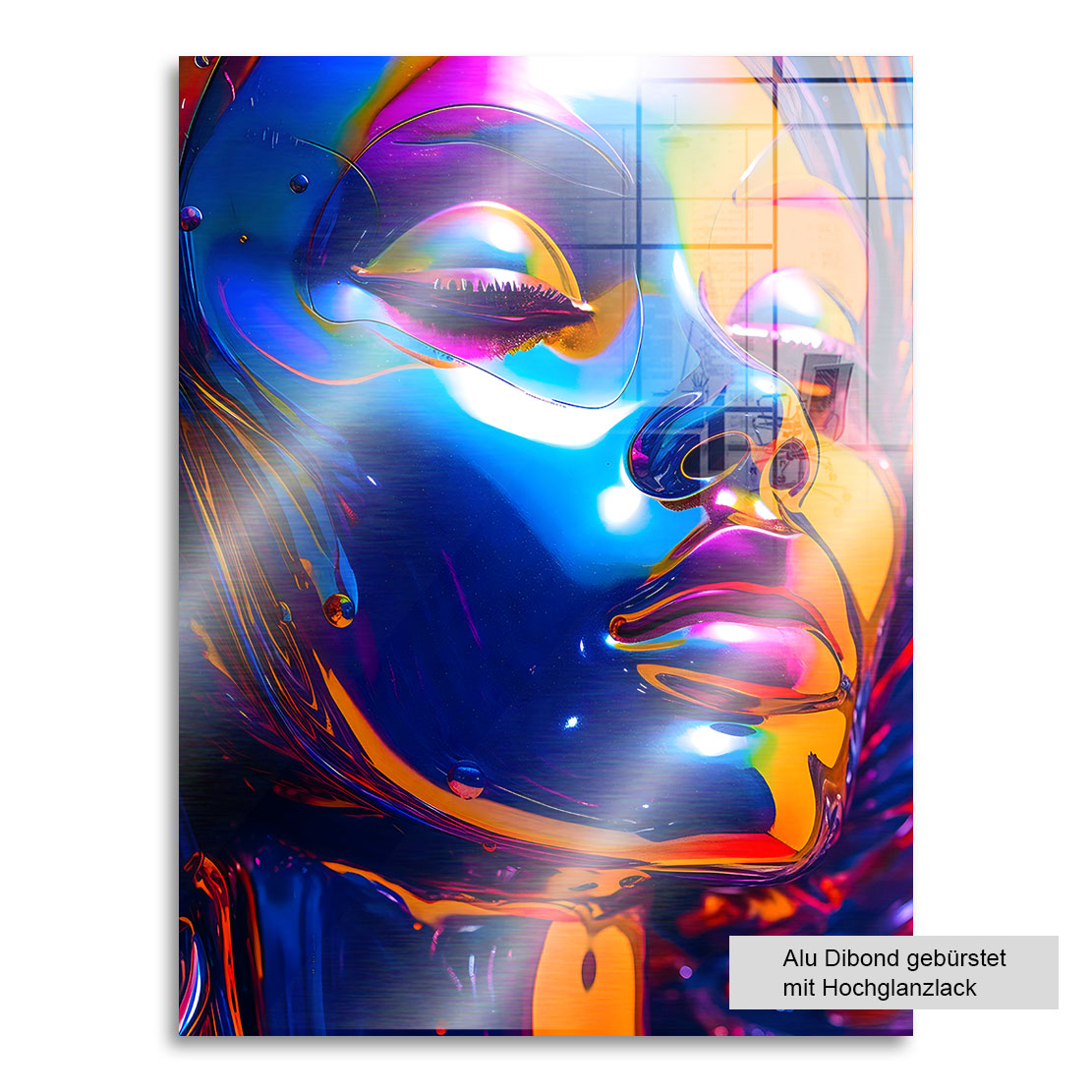 Wandbild Liquid Face