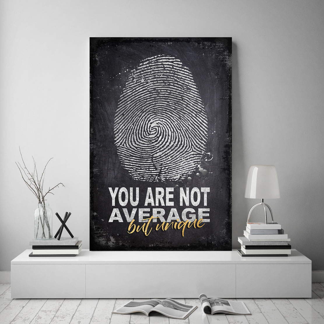 Wandbild Leinwandbild Motivation Einzigartig Silver