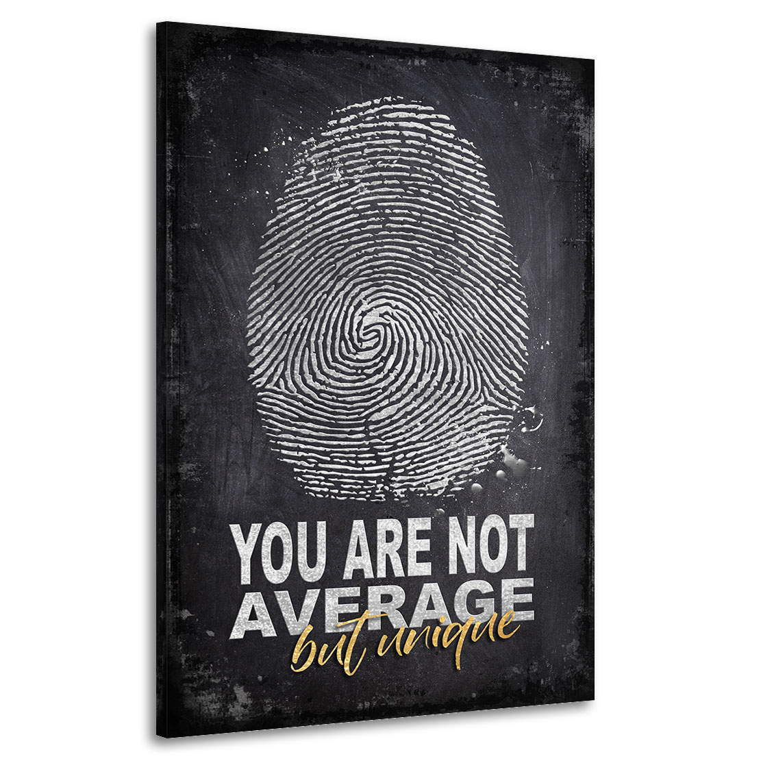 Wandbild Leinwandbild Motivation Einzigartig Silver
