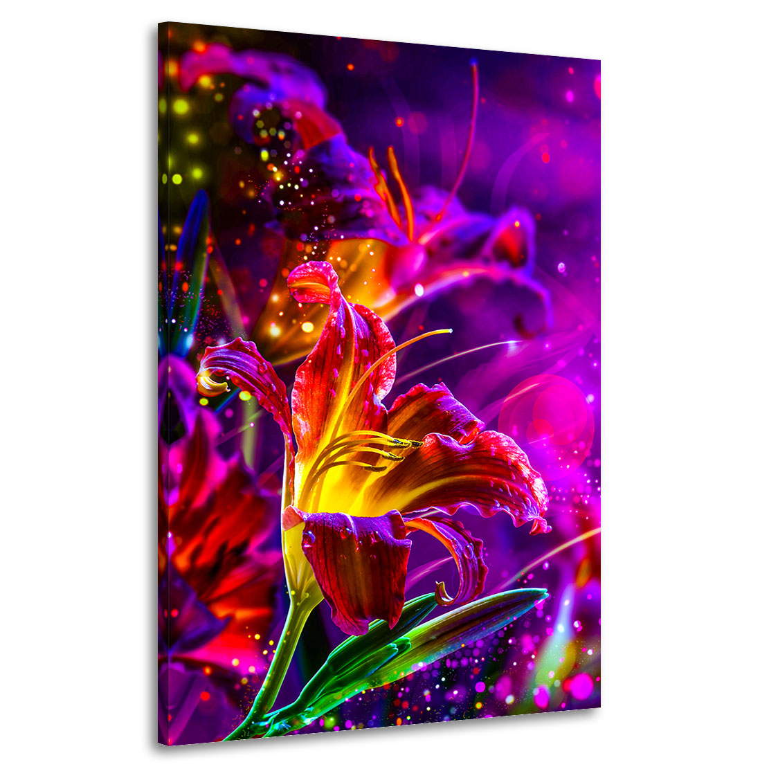 Wandbild Leinwandbild Lilie Color Style