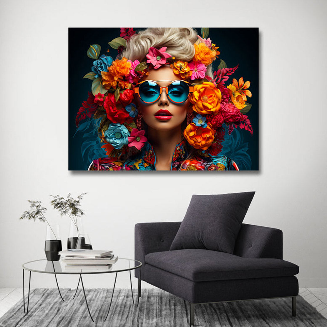 Modernes Wandbild Flower Power Color Style