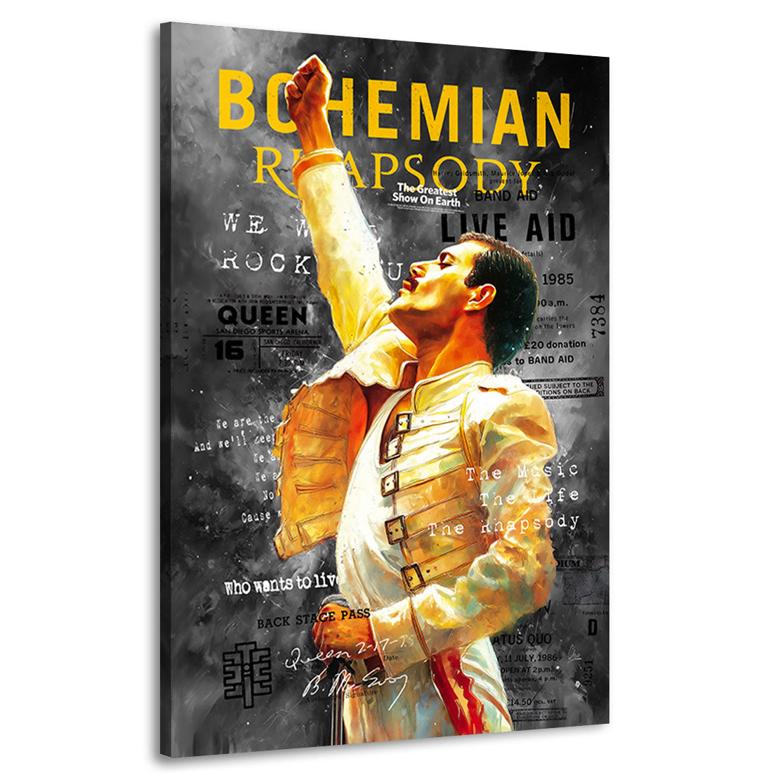 Queen Freddy Mercury Wandbild