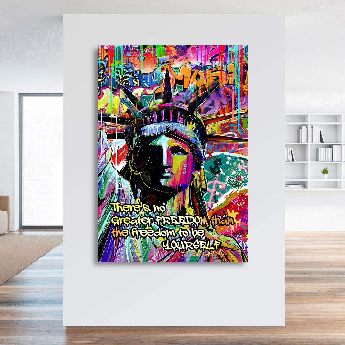 Wandbild Leinwandbild Freiheitsstatue Pop Art Style